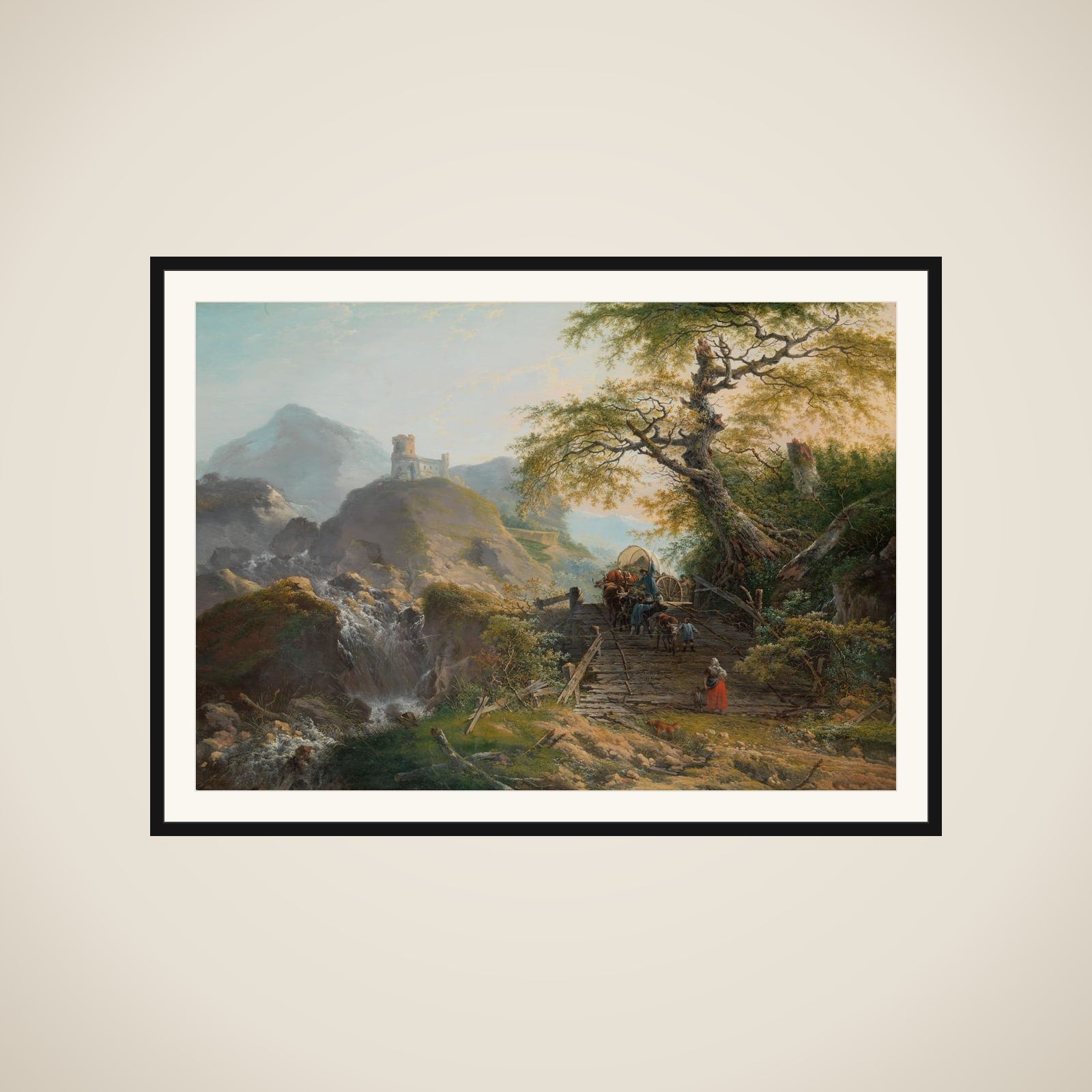 Mountainous Landscape near Düsseldorf framed