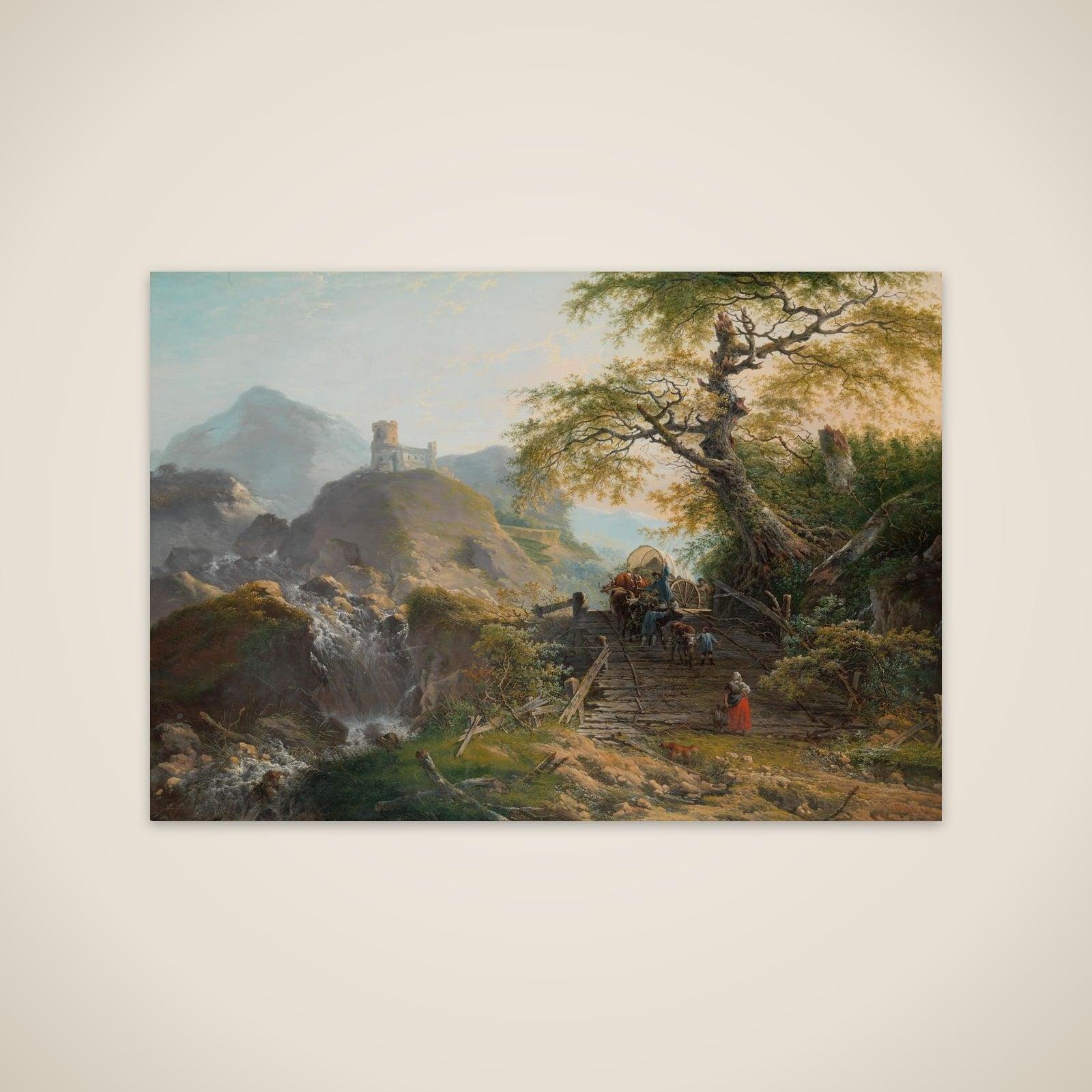 Mountainous Landscape near Düsseldorf unframed print