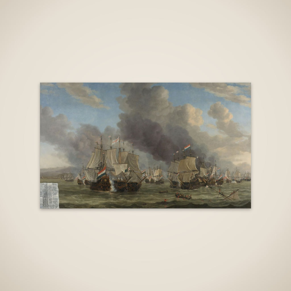The Naval Battle near Livorno, 14 March 1653 unframed print