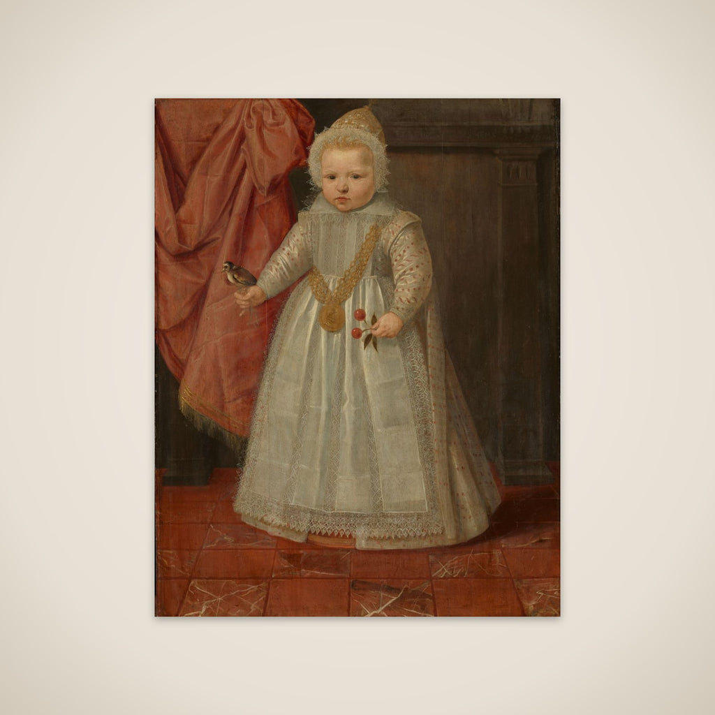 Portrait of a Boy, possibly Louis of Nassau, later Lord of Beverweerd, De Leck, Odijk and Lekkerkerk, Illegitimate Son of Maurice, Prince of Orange, and Margaretha van Mechelen unframed print