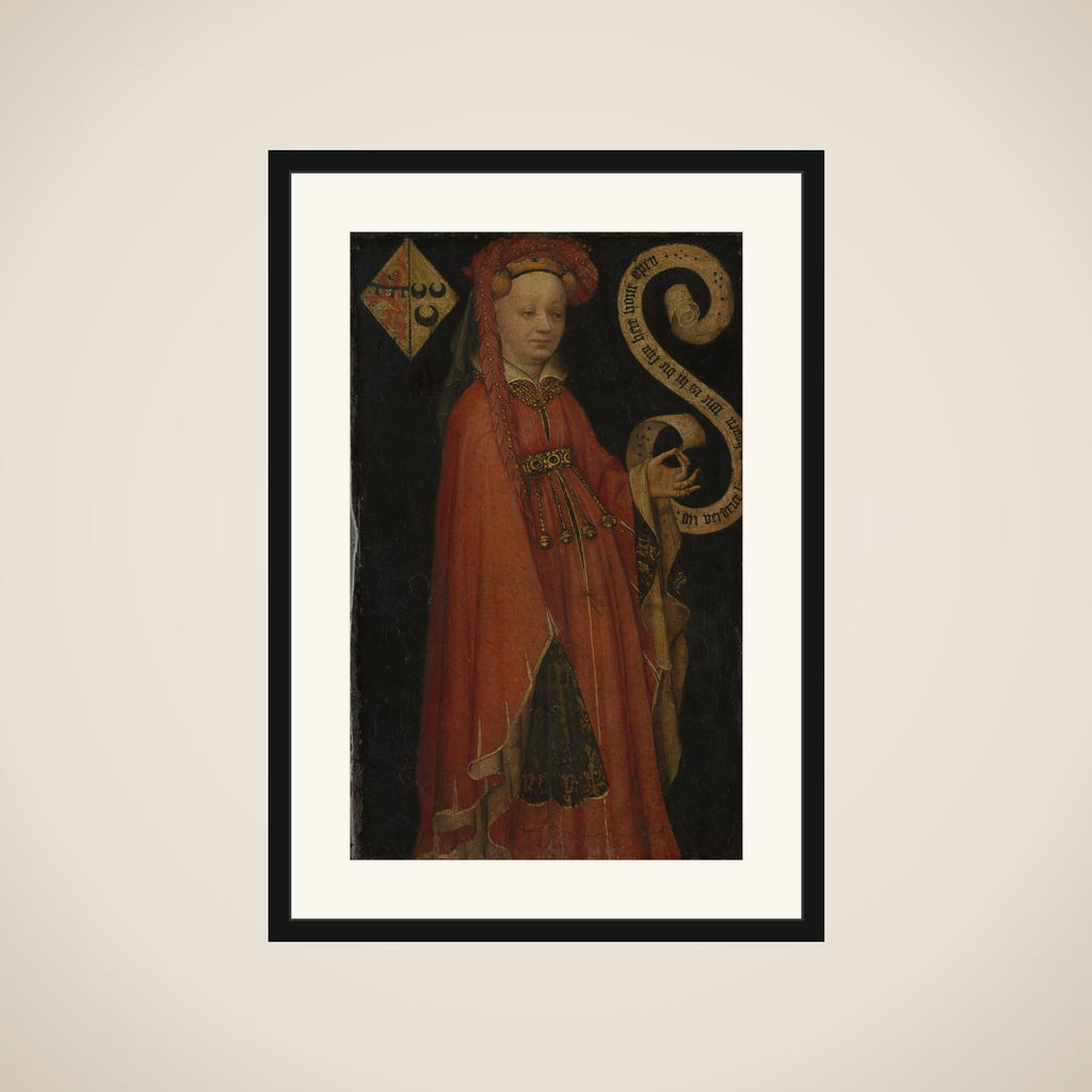 Portrait of Lysbeth van Duvenvoirde (?-1472) framed