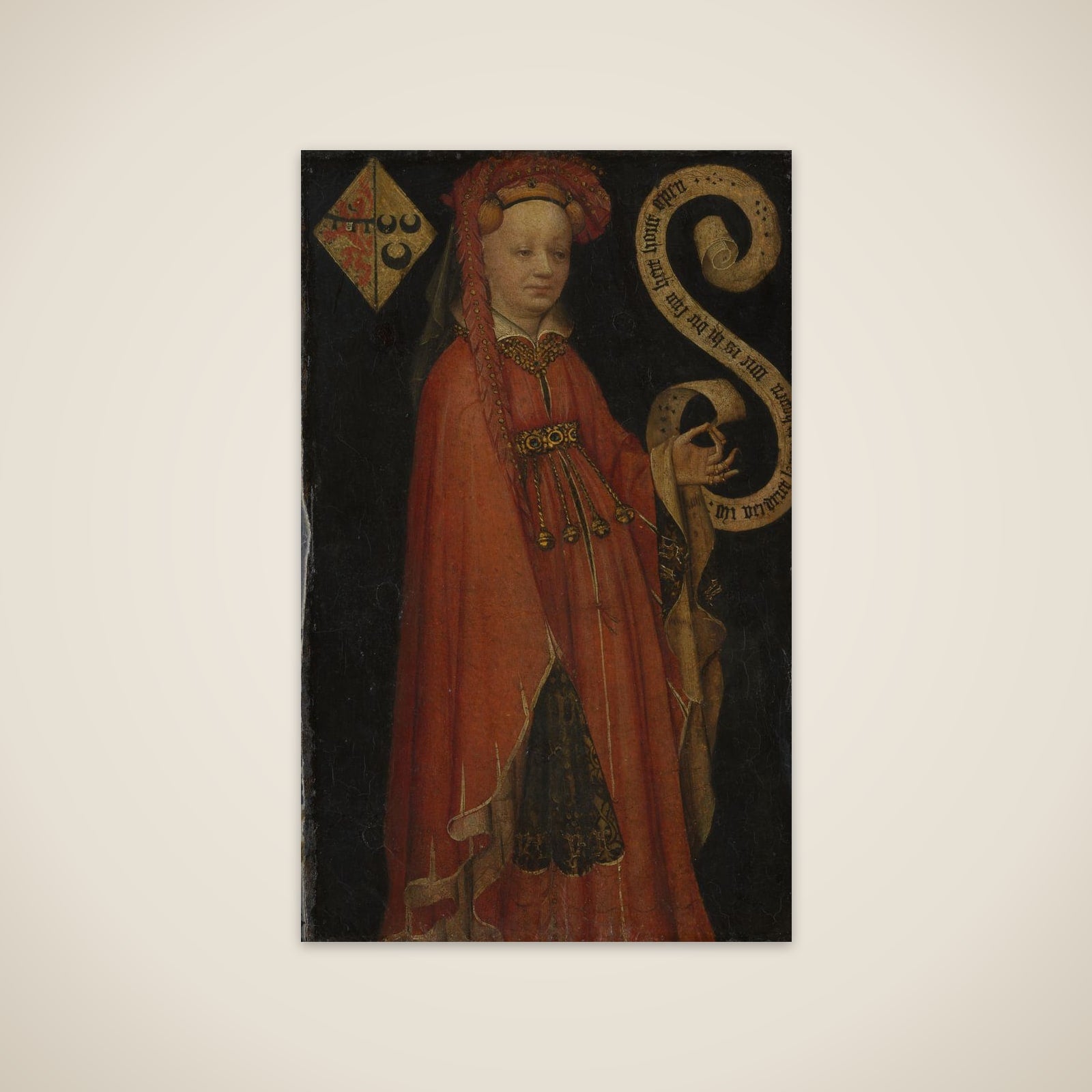 Portrait of Lysbeth van Duvenvoirde (?-1472) unframed print