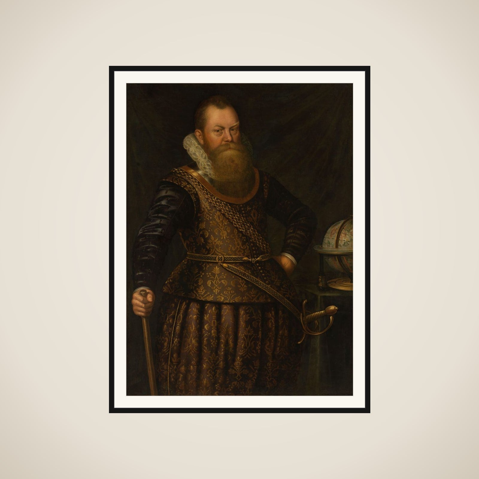 Portrait of Frederik Houtman (1571-1627) framed