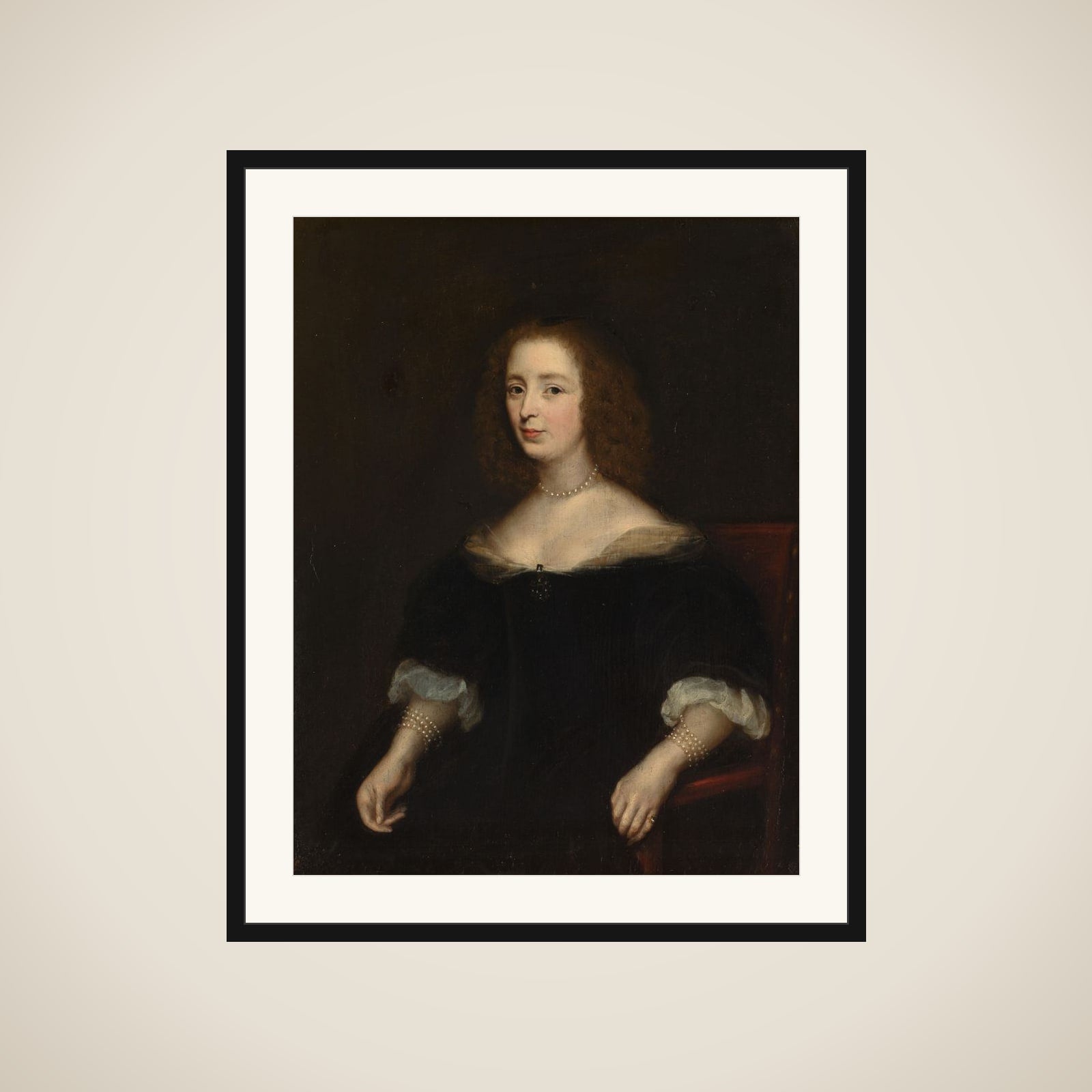 Portrait of Anna van den Corput (1599-1645). Wife of Jacob de Witt framed