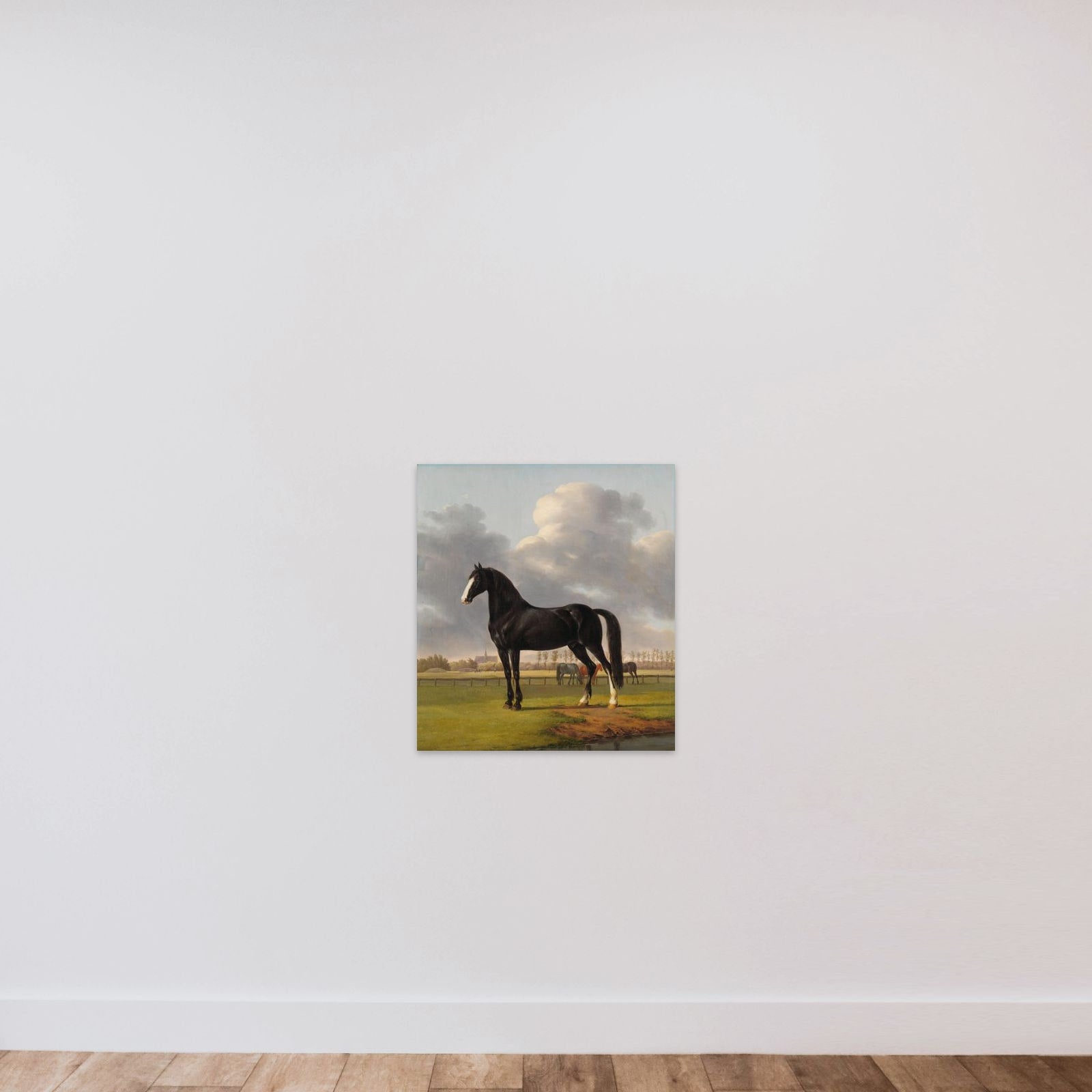 Adriaan van der Hoop’s Trotter ‘De Vlugge’ (The Fast One) in a Meadow unframed — shown to scale
