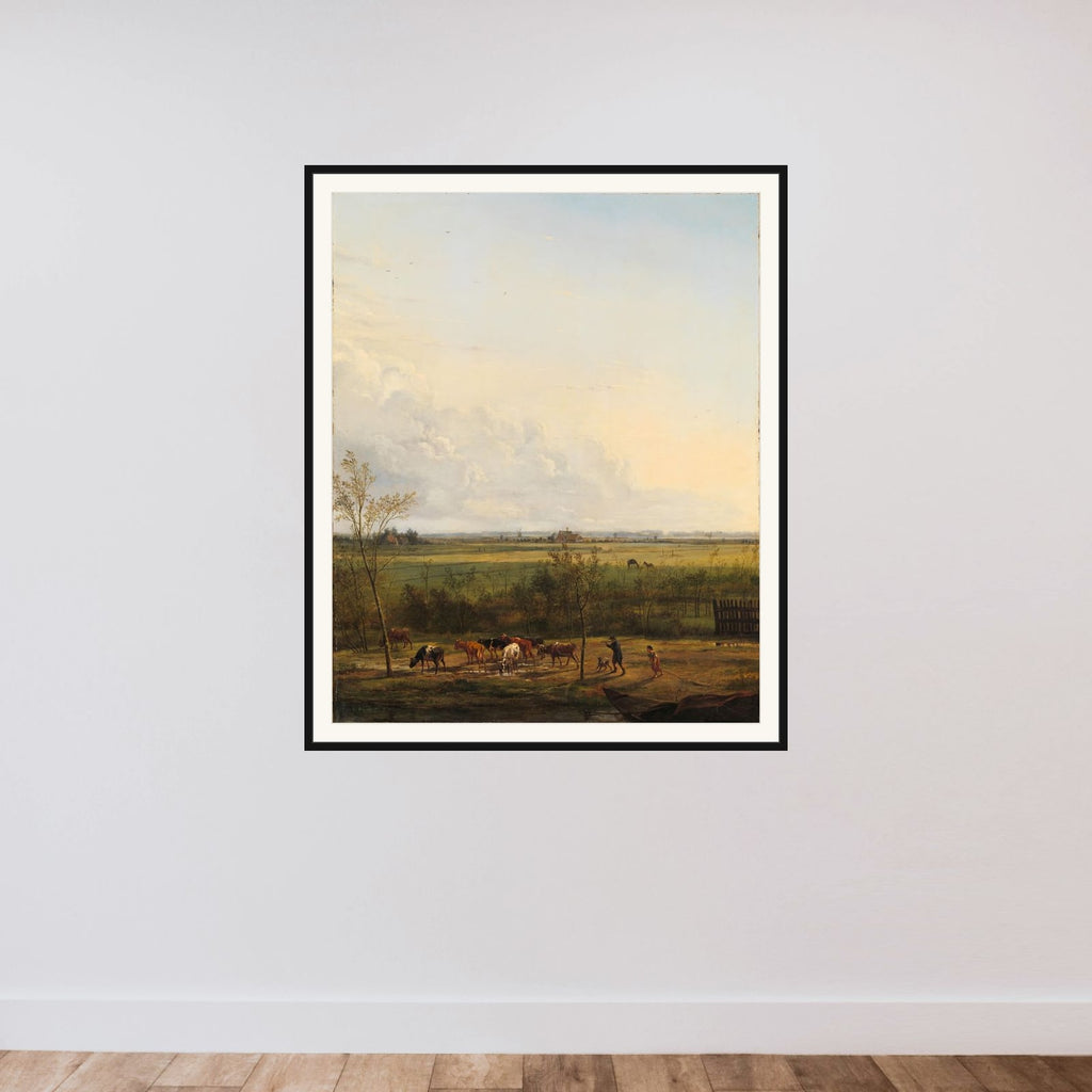 Distant View of the Meadows at ’s-Graveland framed — shown to scale