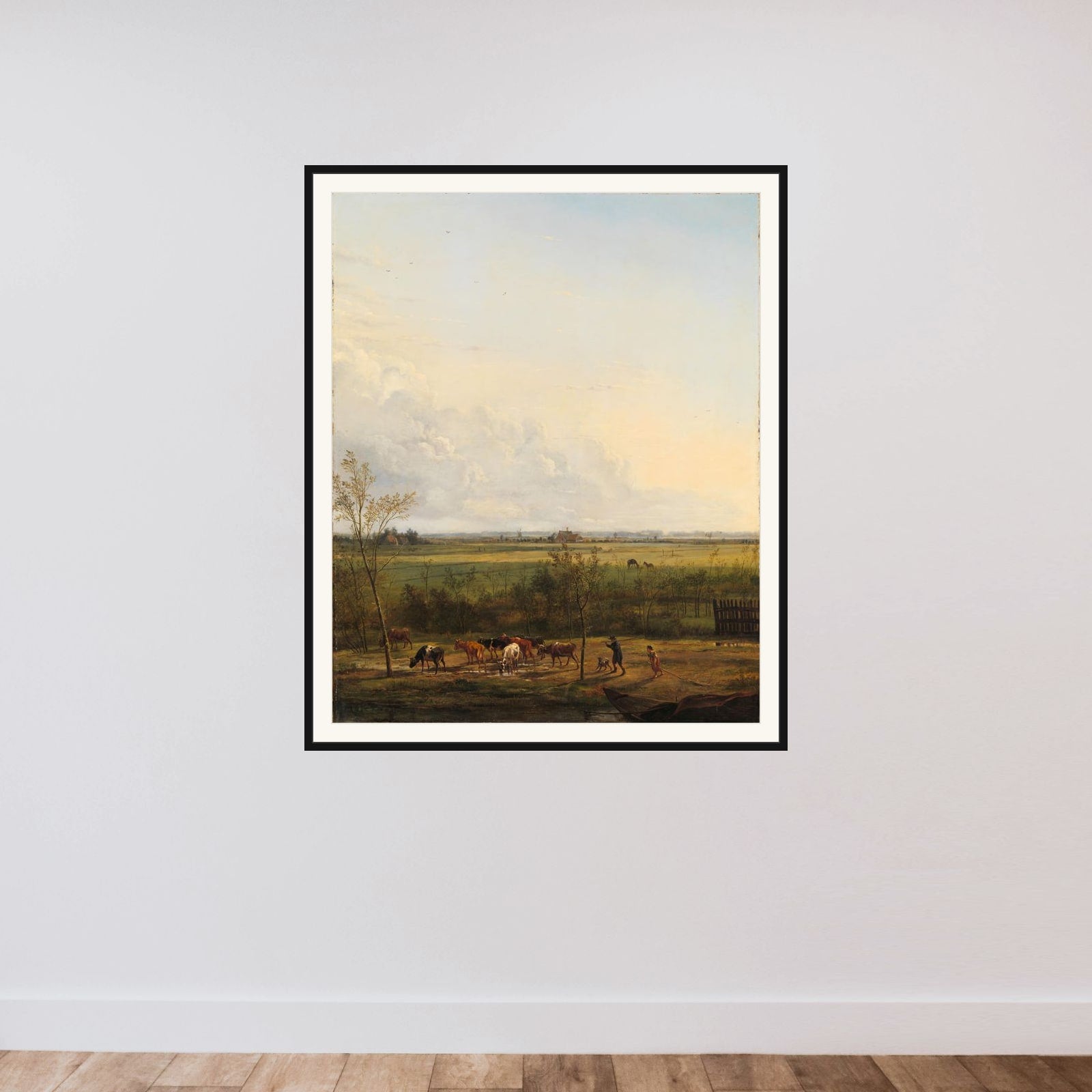 Distant View of the Meadows at ’s-Graveland framed — shown to scale