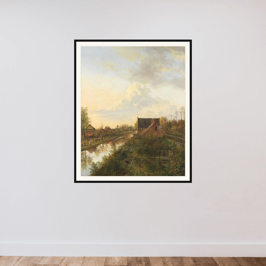 The Watercourse near 's-Graveland framed — shown to scale