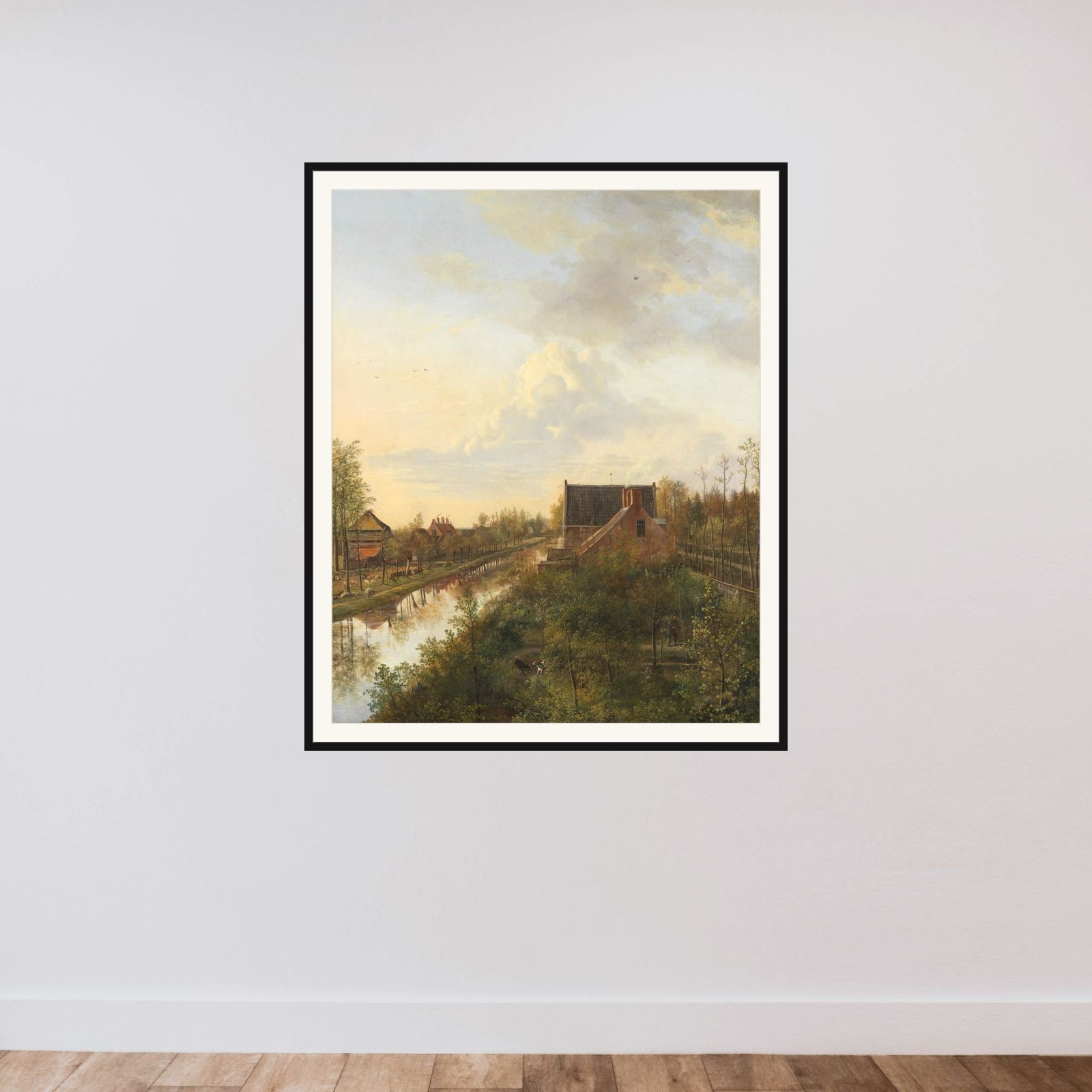 The Watercourse near 's-Graveland framed — shown to scale