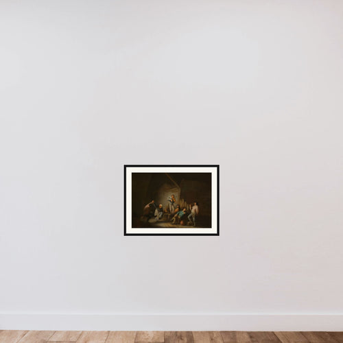 Dancing Couple framed — shown to scale