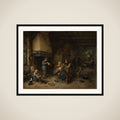 Peasants in an Interior framed