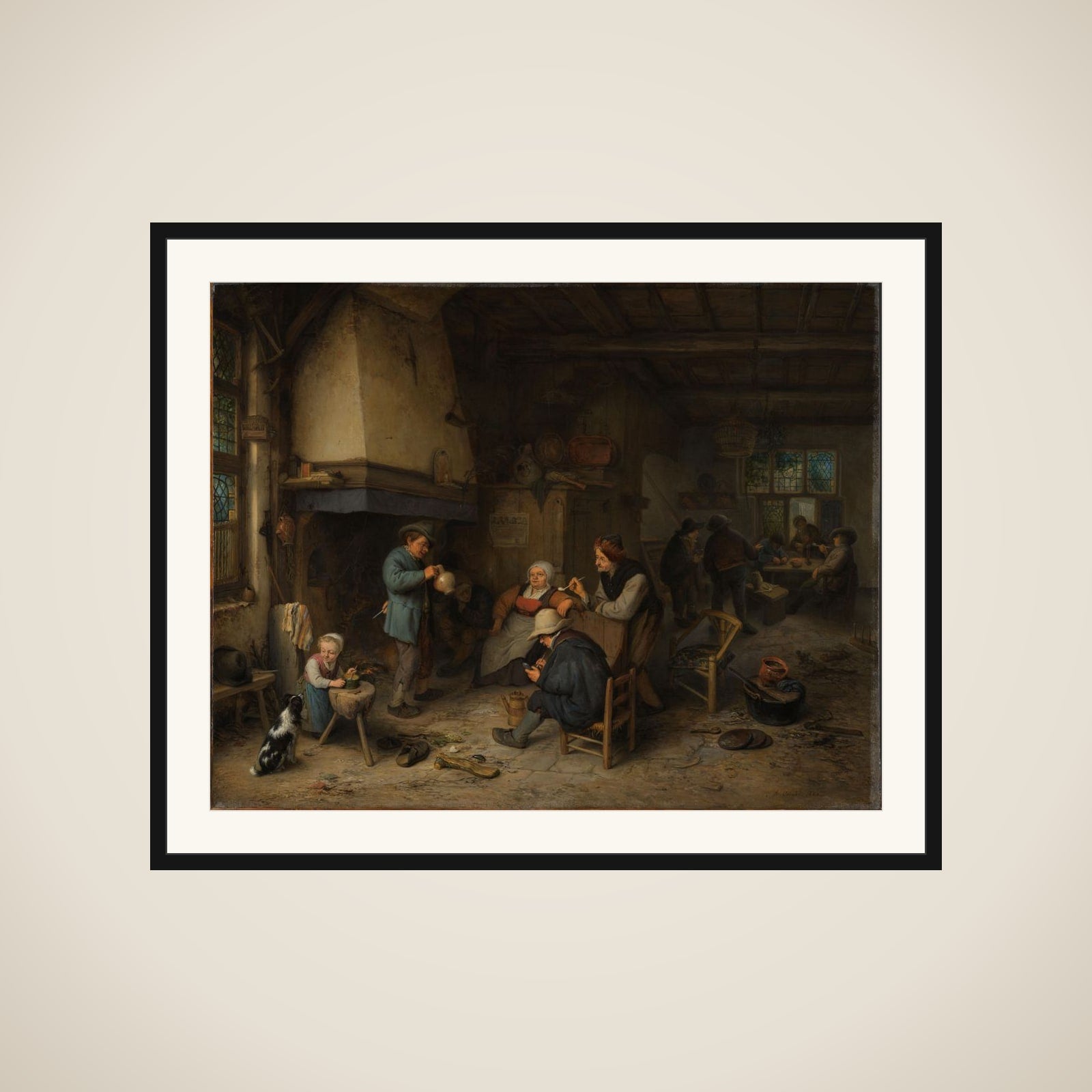 Peasants in an Interior framed