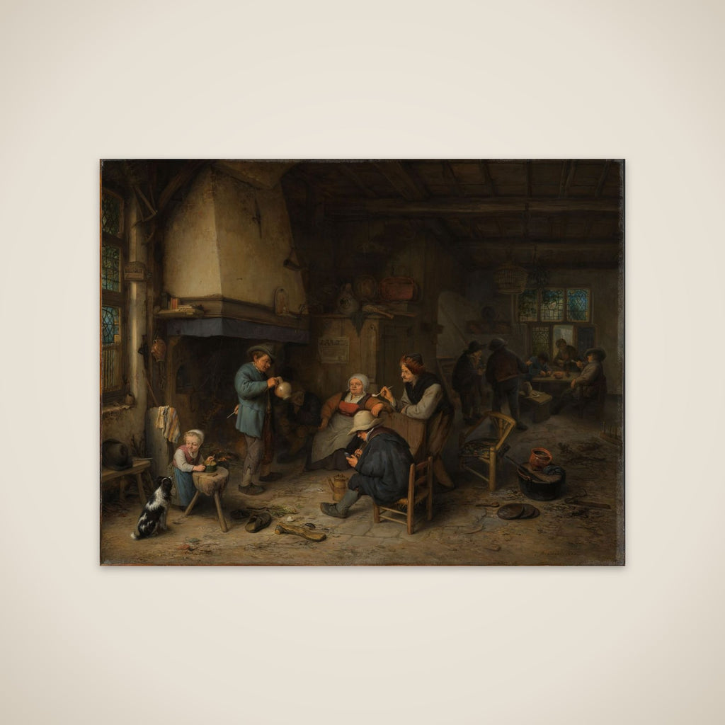 Peasants in an Interior unframed print