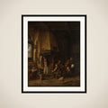 Peasants in an Interior, known as ‘The Skaters’ framed