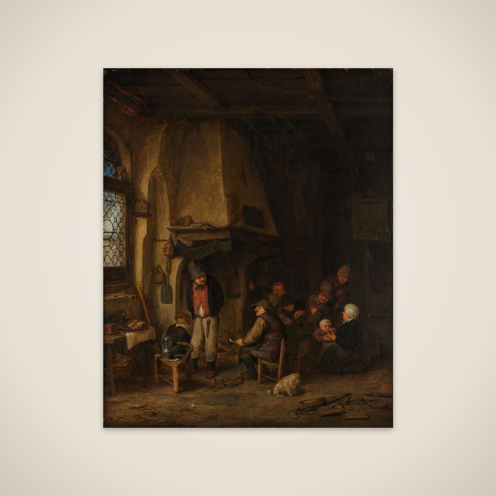 Peasants in an Interior, known as ‘The Skaters’ unframed print