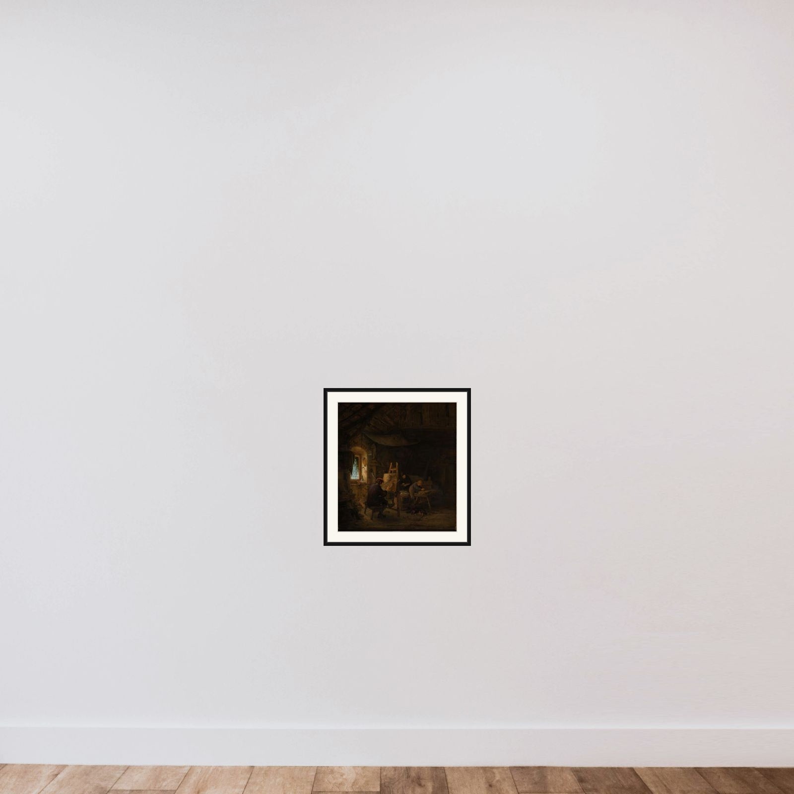 The Painter’s Studio framed — shown to scale