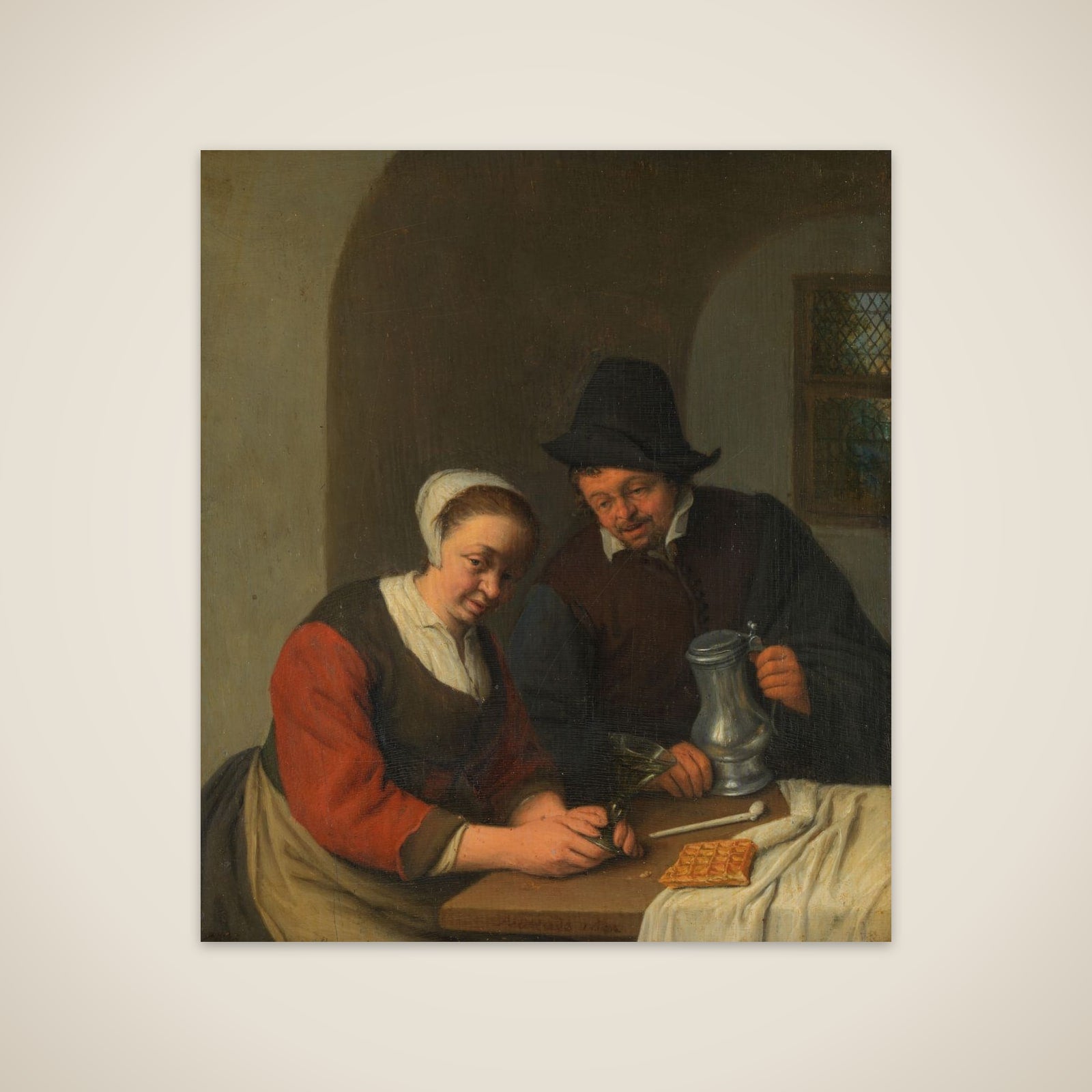 A Couple in an Interior unframed print