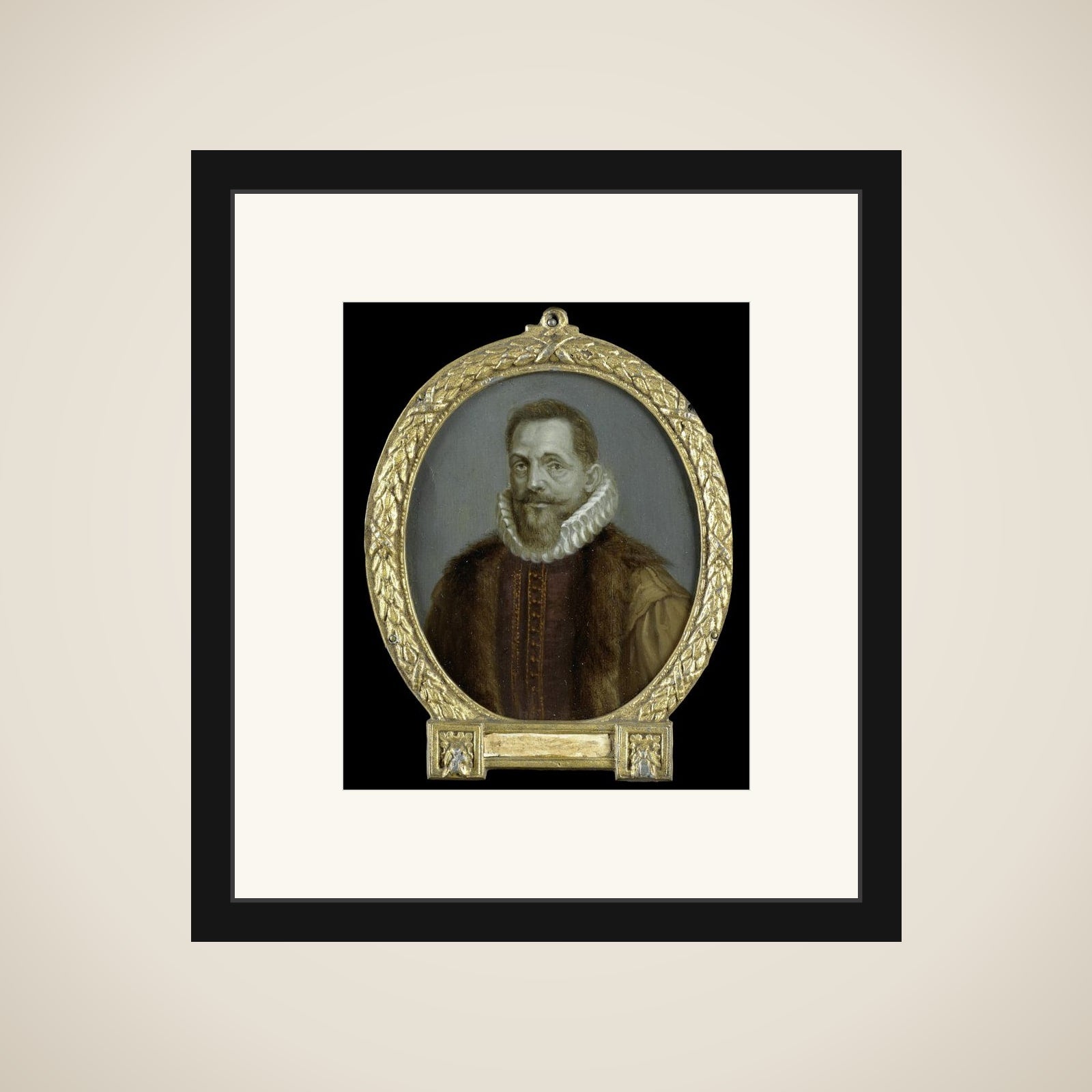 Portrait of Petrus Bertius, Professor at Leiden framed