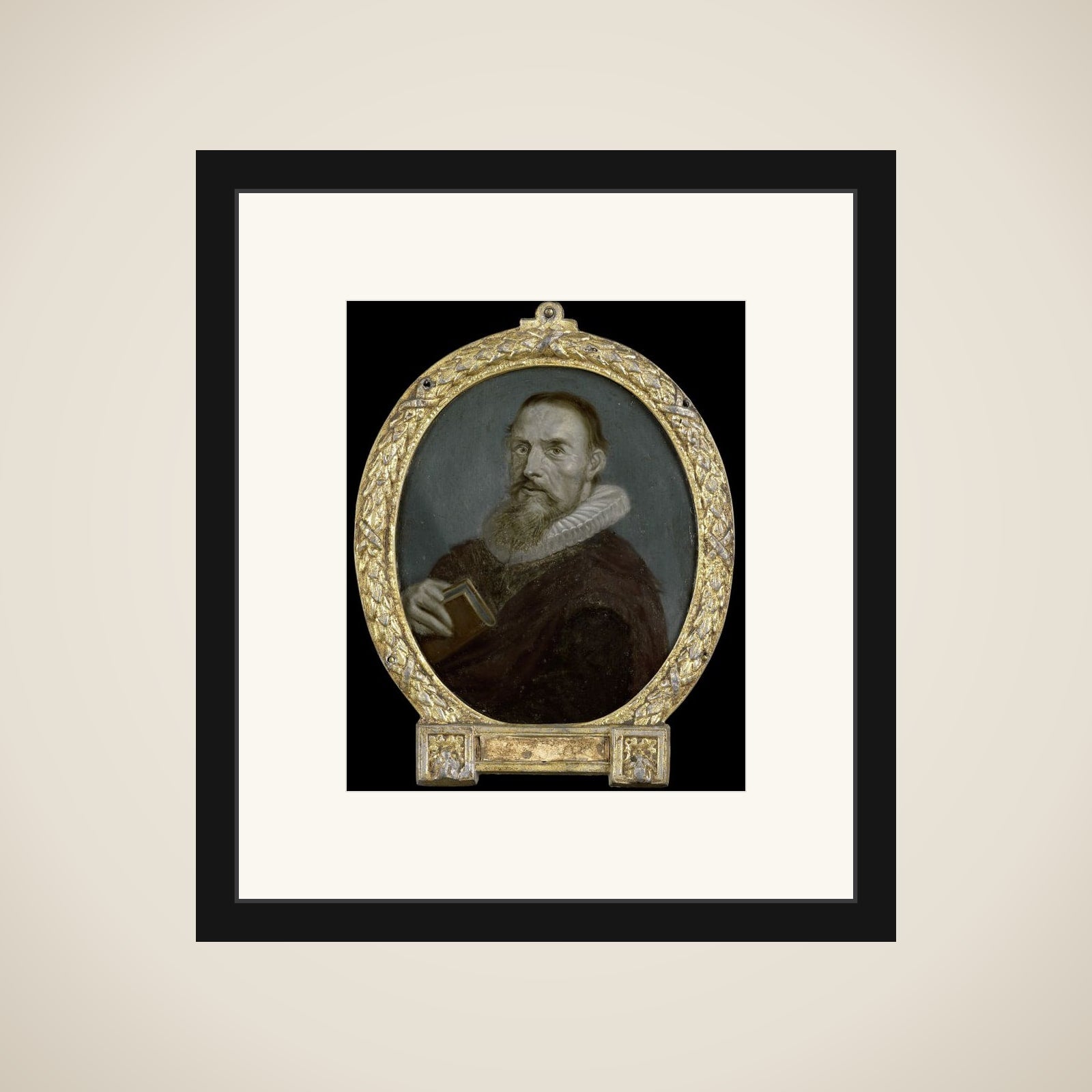 Portrait of Samuel Ampzing, Clergyman and Poet in Haarlem framed
