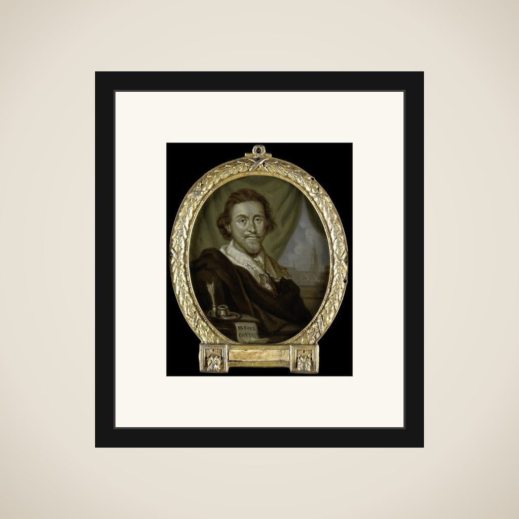 Portrait of Adriaen Pietersz van de Venne, Painter and Poet framed