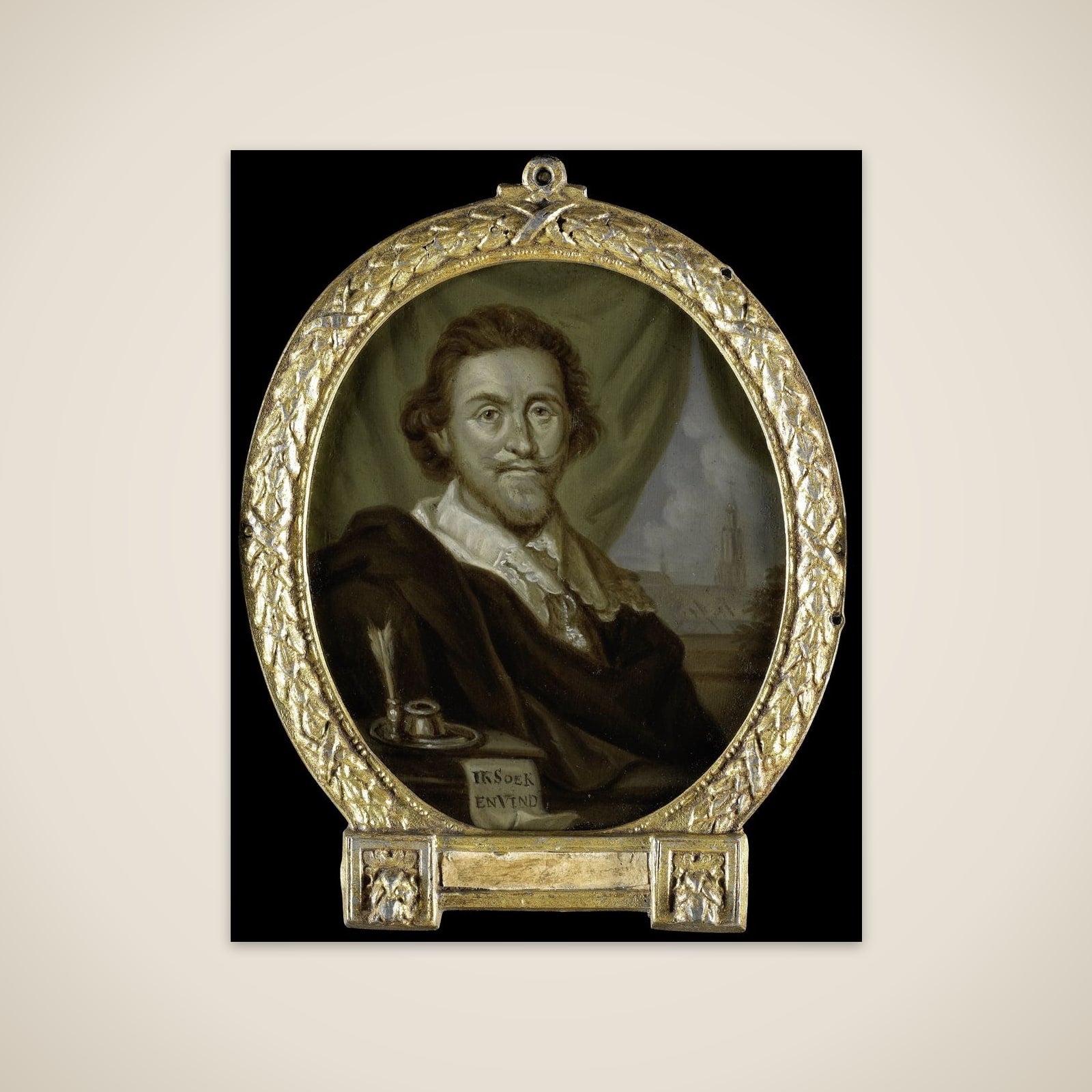 Portrait of Adriaen Pietersz van de Venne, Painter and Poet unframed print