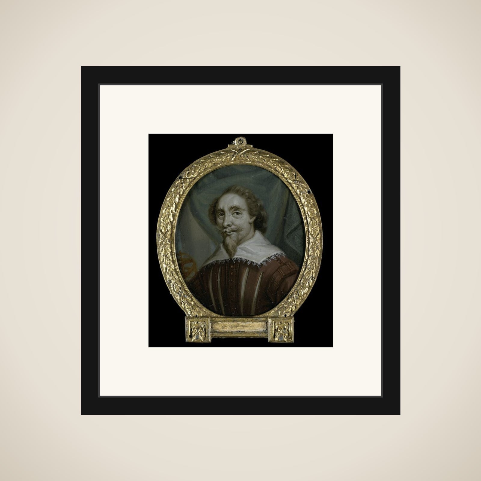 Portrait of Petrus Baard, Physician and Poet from Leeuwarden framed