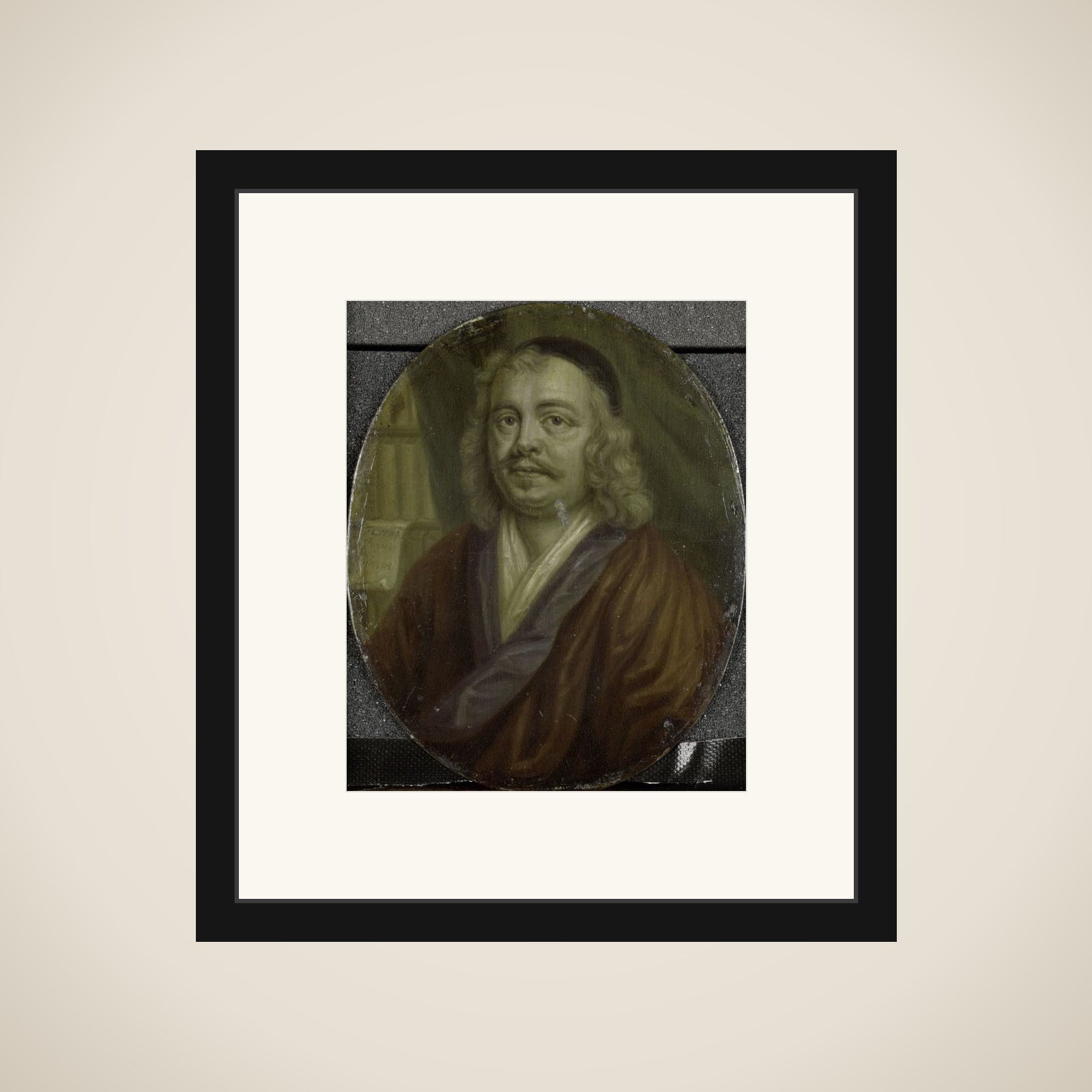 Portrait of Jacob Heiblocq, Rector of the Latin School in Amsterdam framed