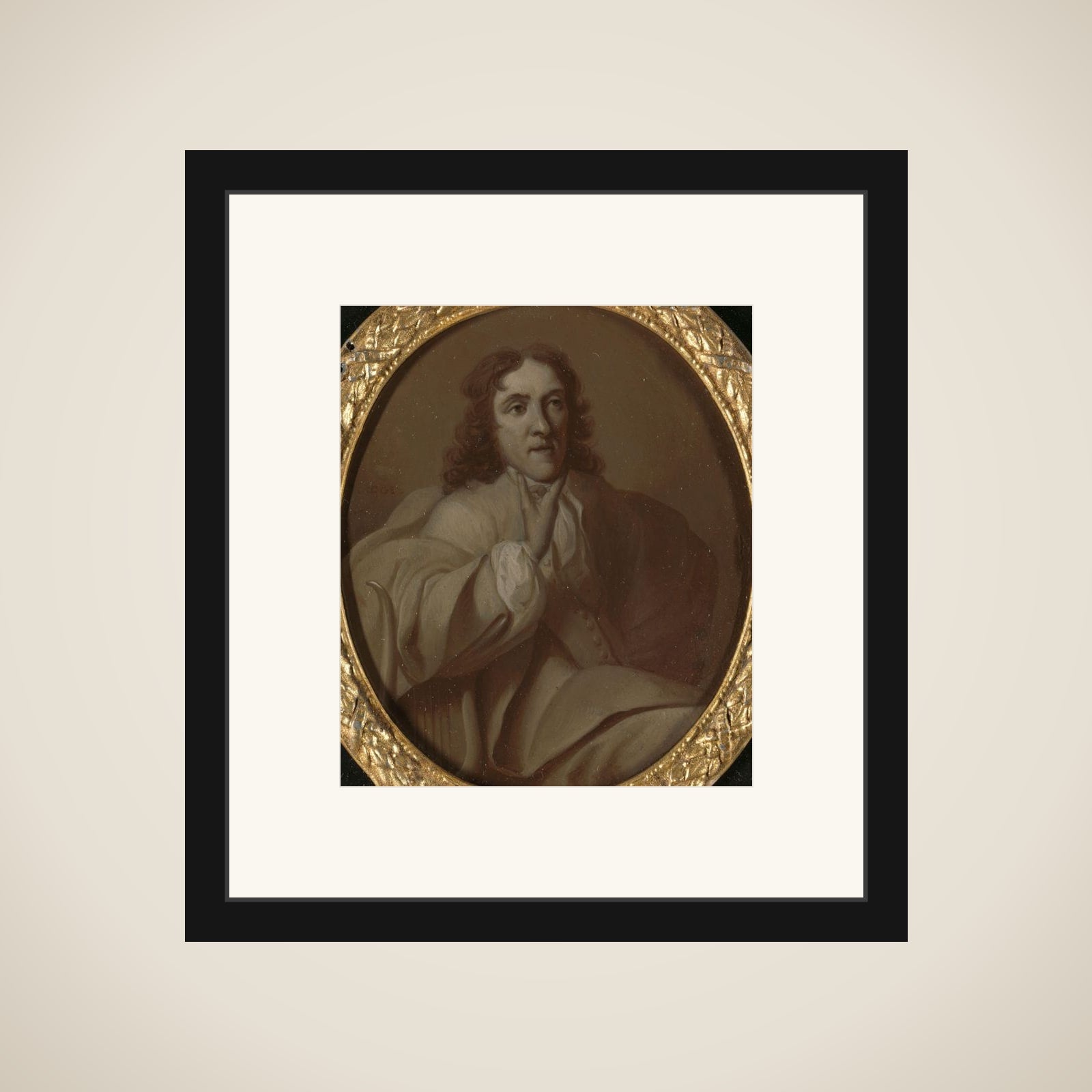Portrait of Frans de Haes, Poet and Linguist in Rotterdam framed