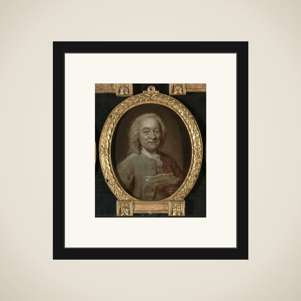 Portrait of Jan Harmensz de Marre (1696-1763). Seaman, Poet and Director of the Amsterdam Theater framed