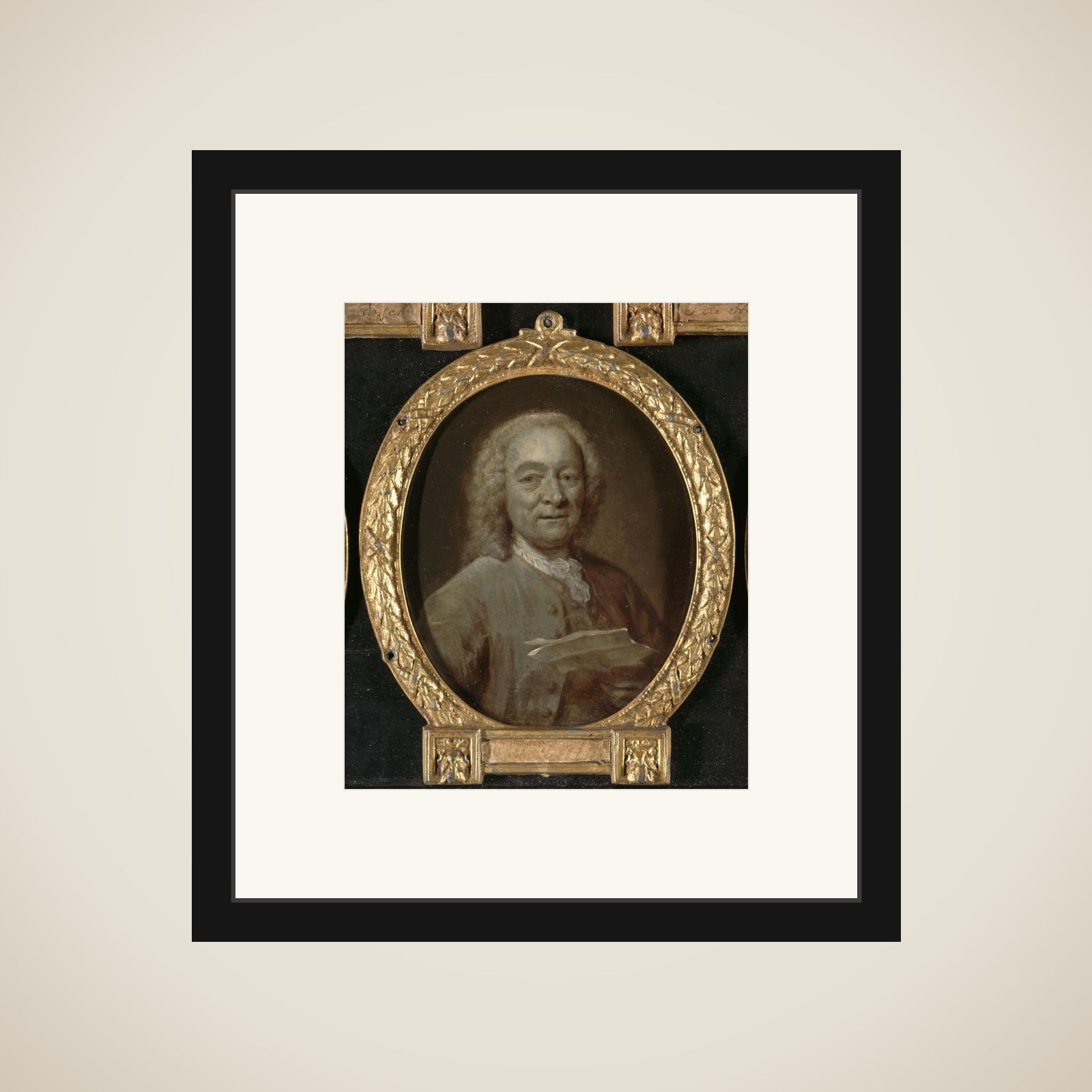 Portrait of Jan Harmensz de Marre (1696-1763). Seaman, Poet and Director of the Amsterdam Theater framed