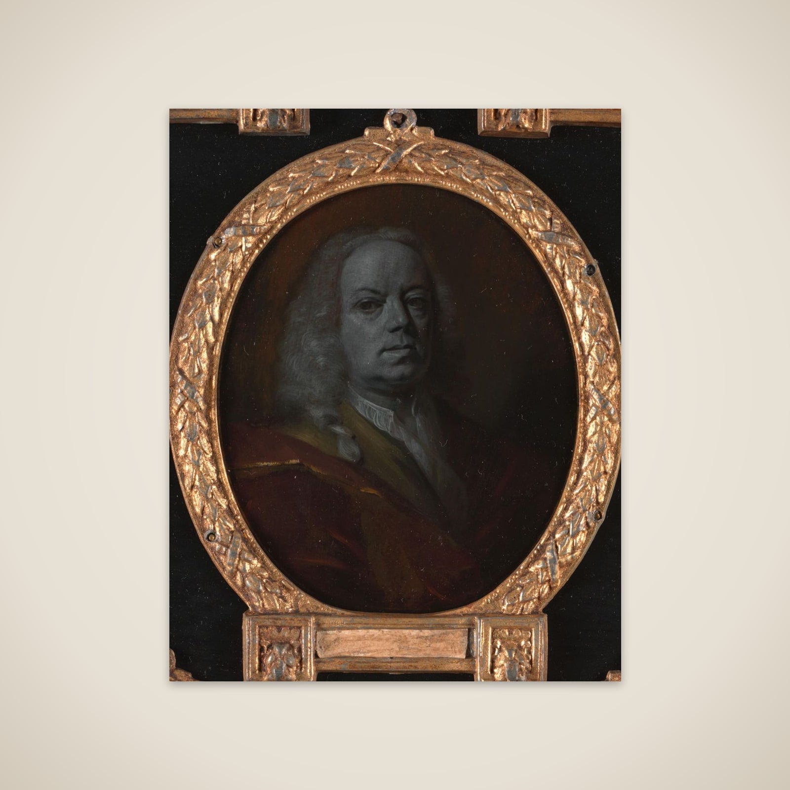 Portrait of Frans Greenwood, Miniaturist, Glass Engraver and Poet in Dordrecht unframed print