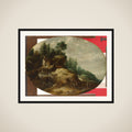 Watermill by a Wooded Outcrop framed