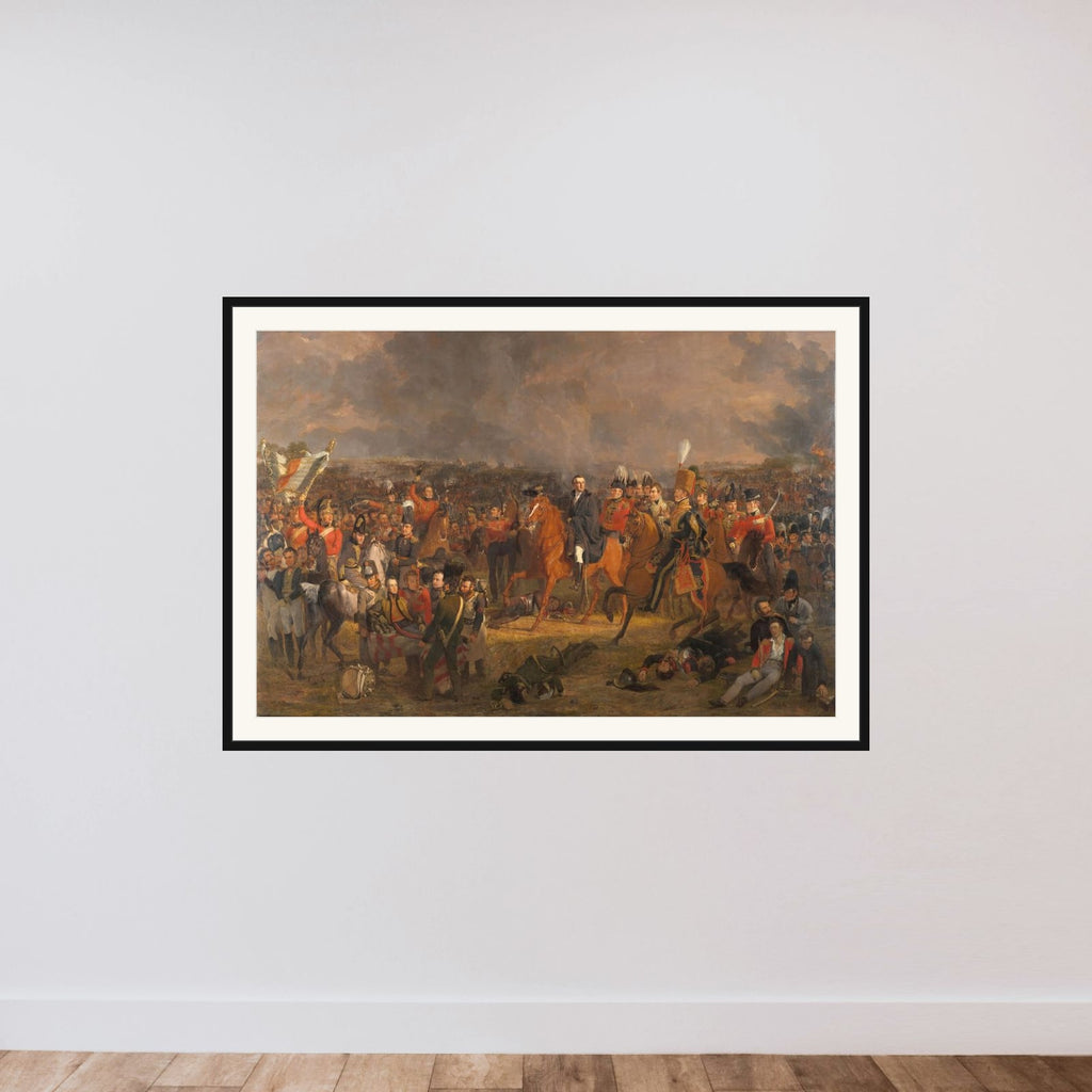 The Battle of Waterloo framed — shown to scale