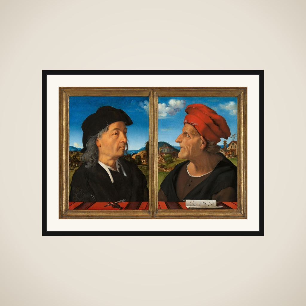 Portraits of Giuliano and Francesco Giamberti da Sangallo framed
