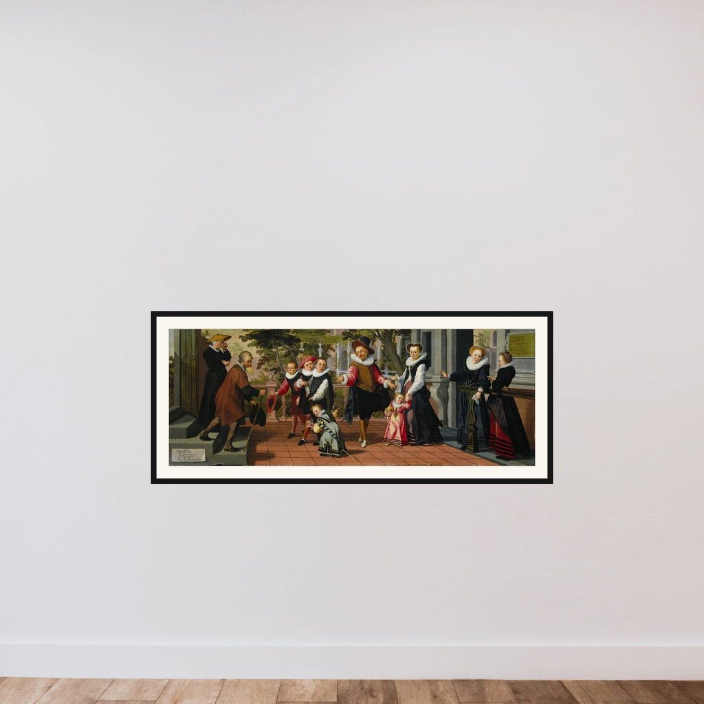 Rich Children, Poor Parents framed — shown to scale