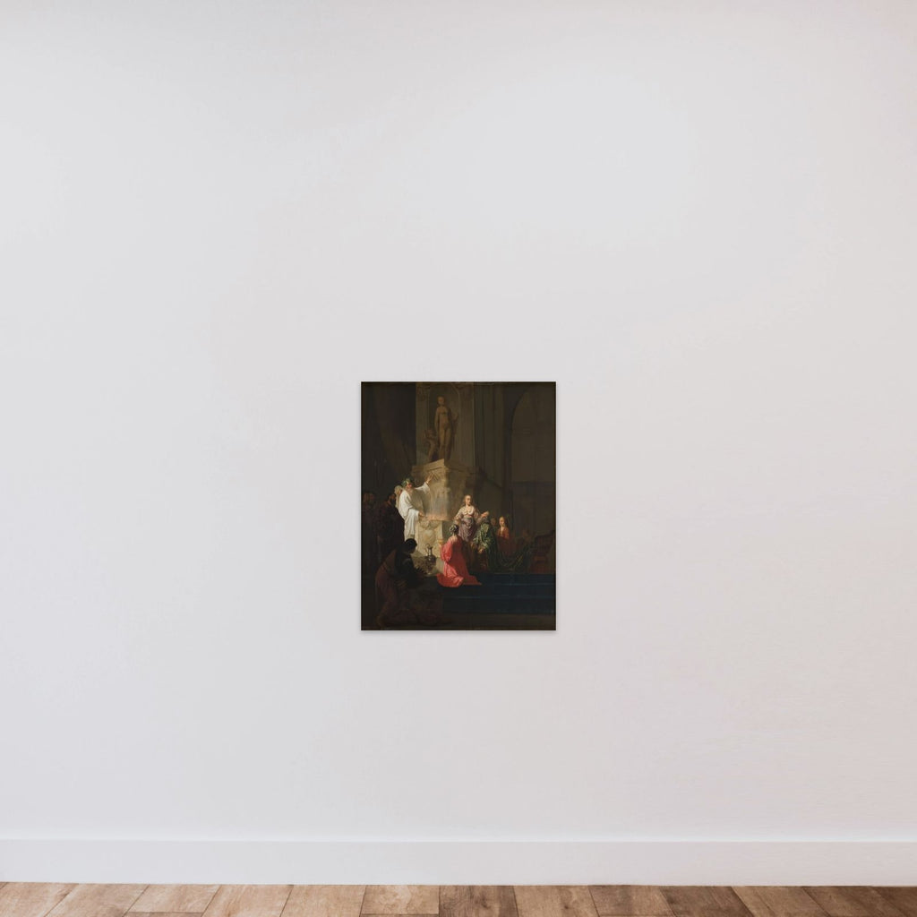 The Idolatry of King Solomon unframed — shown to scale