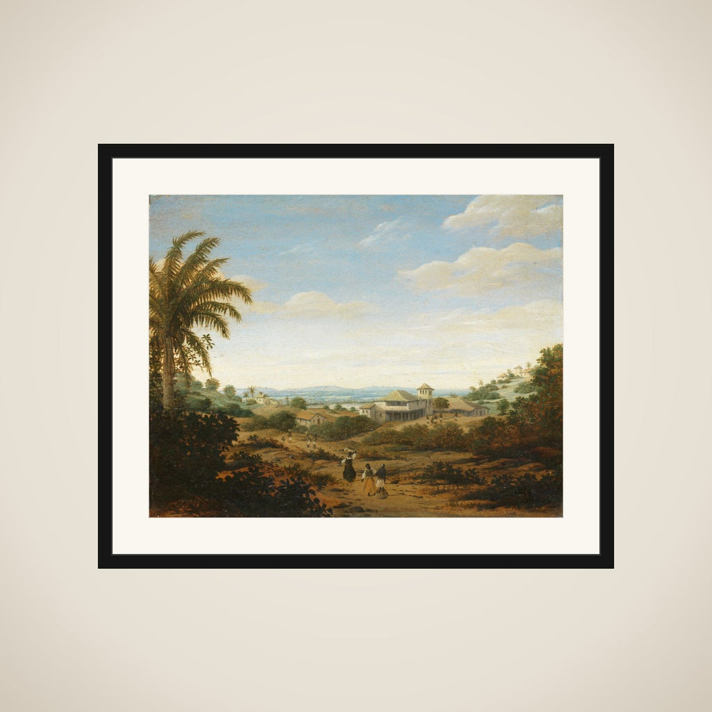 Landscape on the Senhor de Engenho river, Dutch Brazil framed