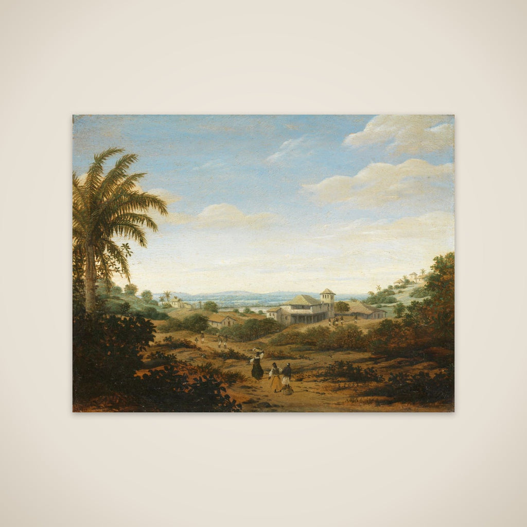 Landscape on the Senhor de Engenho river, Dutch Brazil unframed print