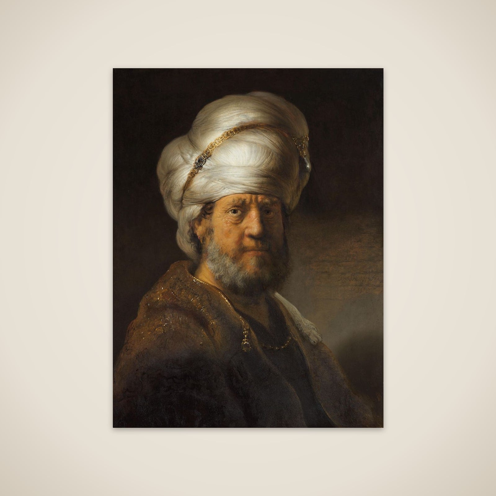 Bust of a Man in Oriental Dress unframed print