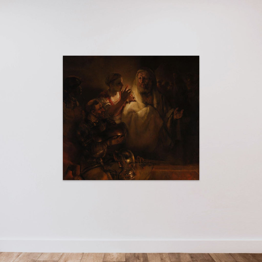 The Denial of St Peter unframed — shown to scale