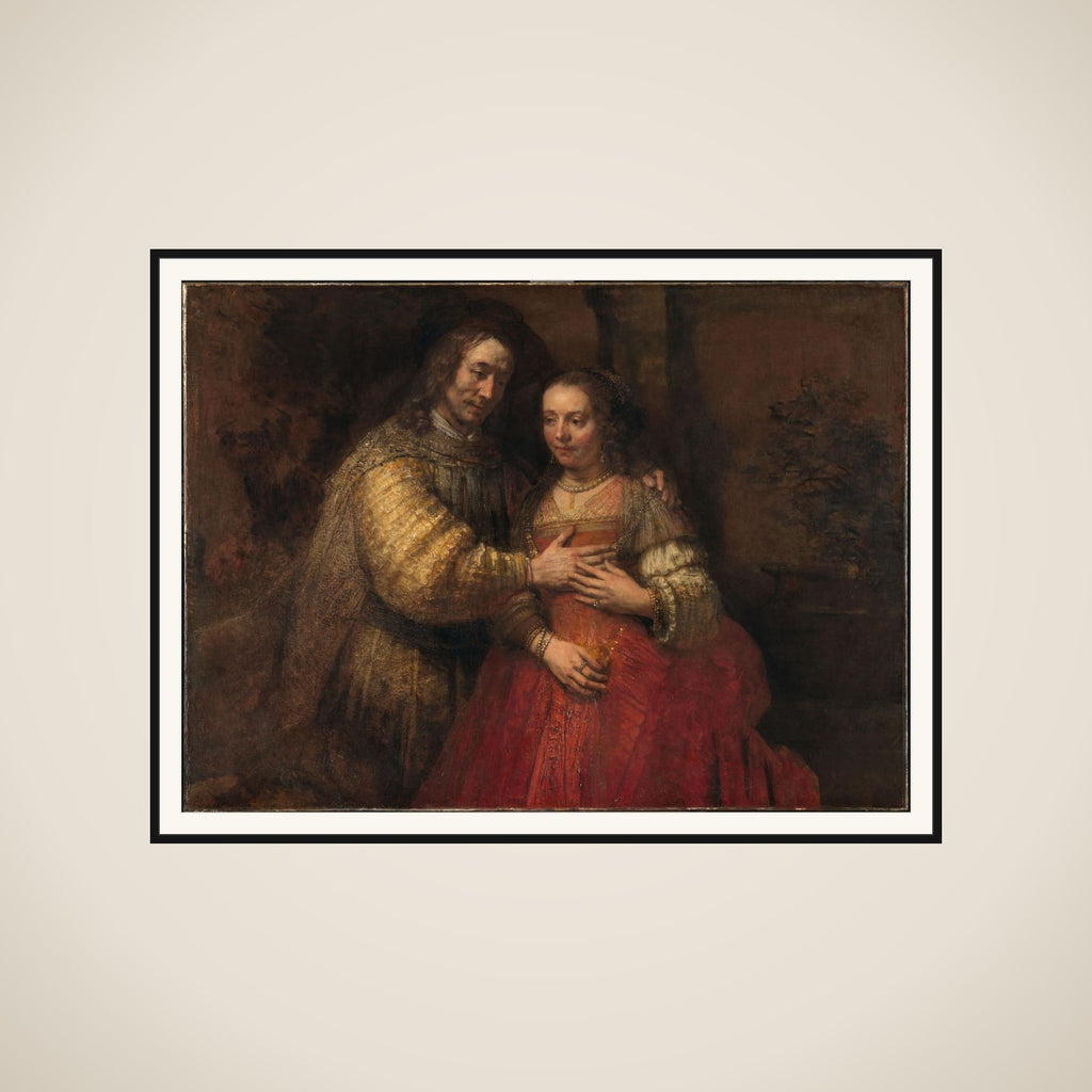 Portrait of a couple as figures from the Old Testament, known as 'The Jewish bride' framed