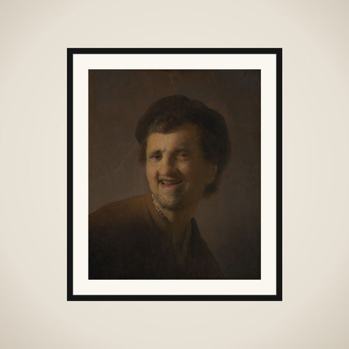 Bust of a Laughing Young Man framed