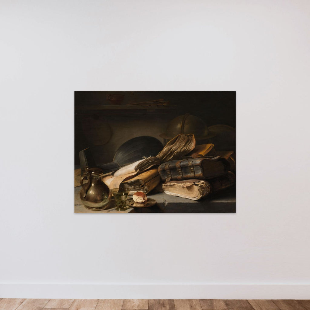 Still Life with Books unframed — shown to scale