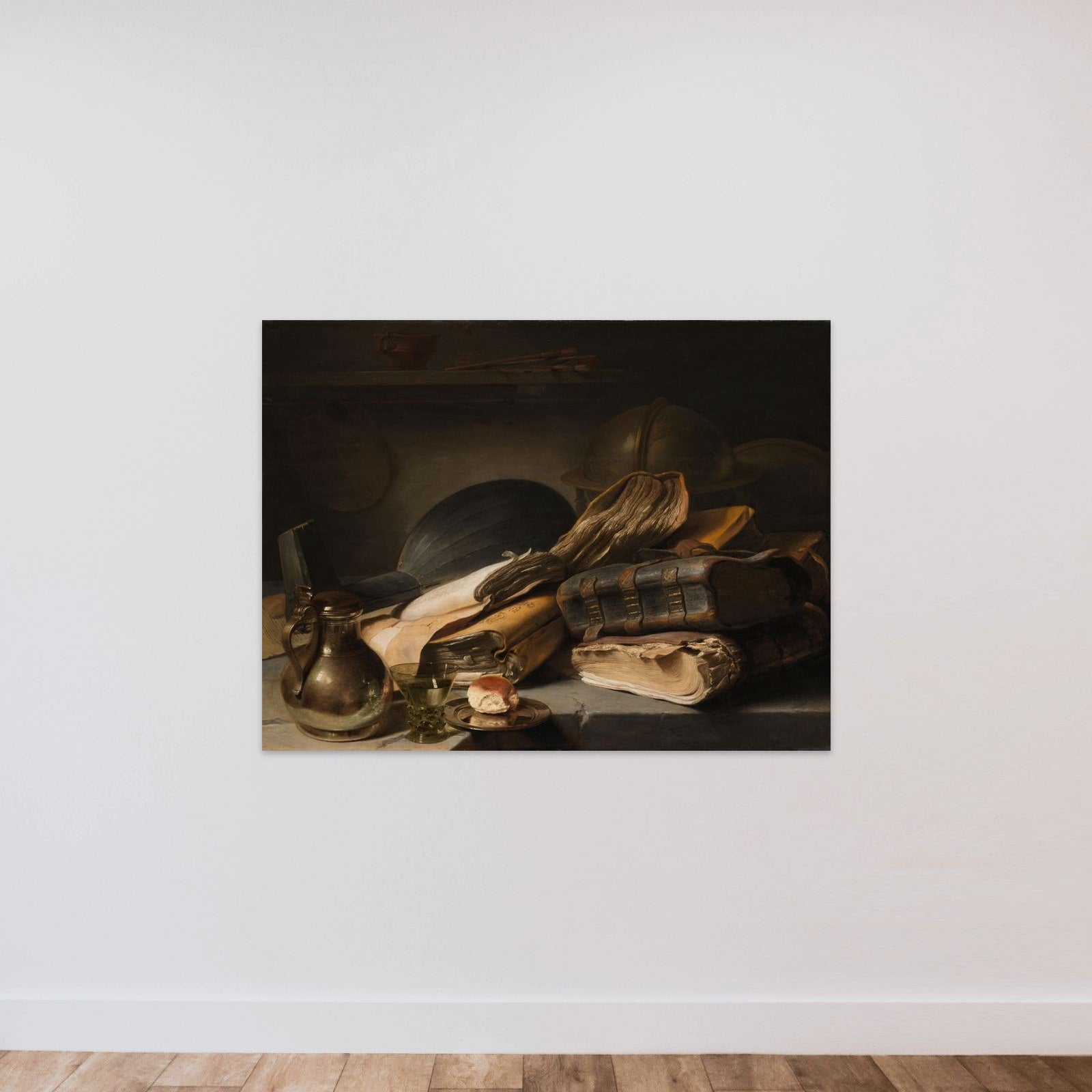 Still Life with Books unframed — shown to scale