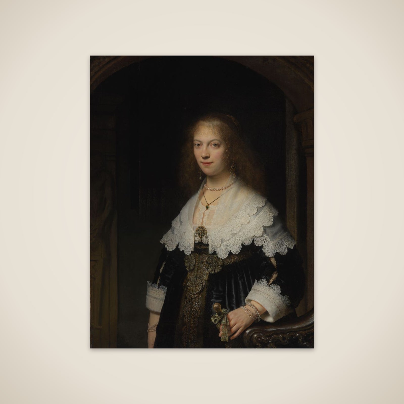 Portrait of a Woman, Probably Maria Trip (1619-1683) unframed print