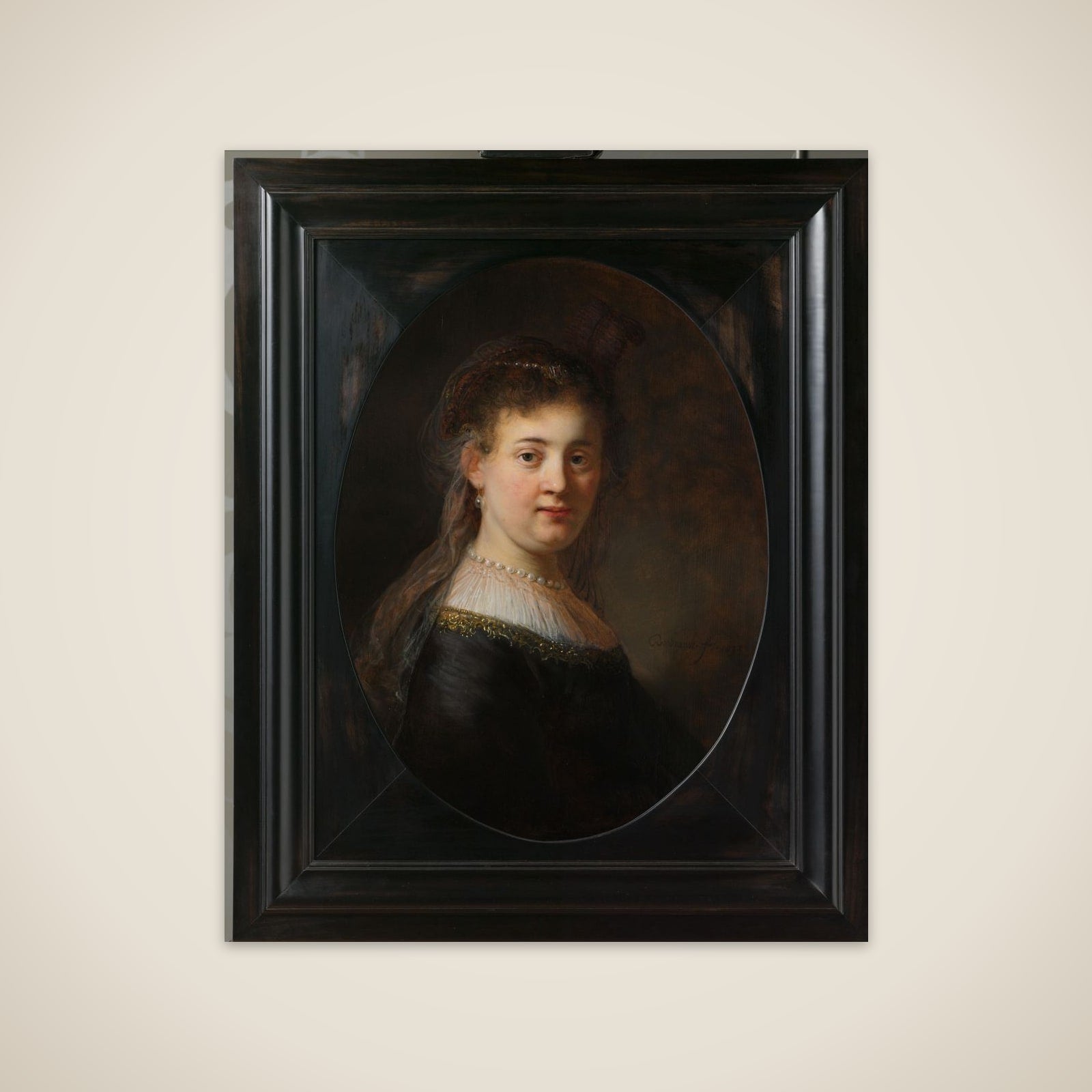 Portrait of a Woman, thought to be Rembrandt´s Wife Saskia van Uylenburgh (1612-1642) unframed print