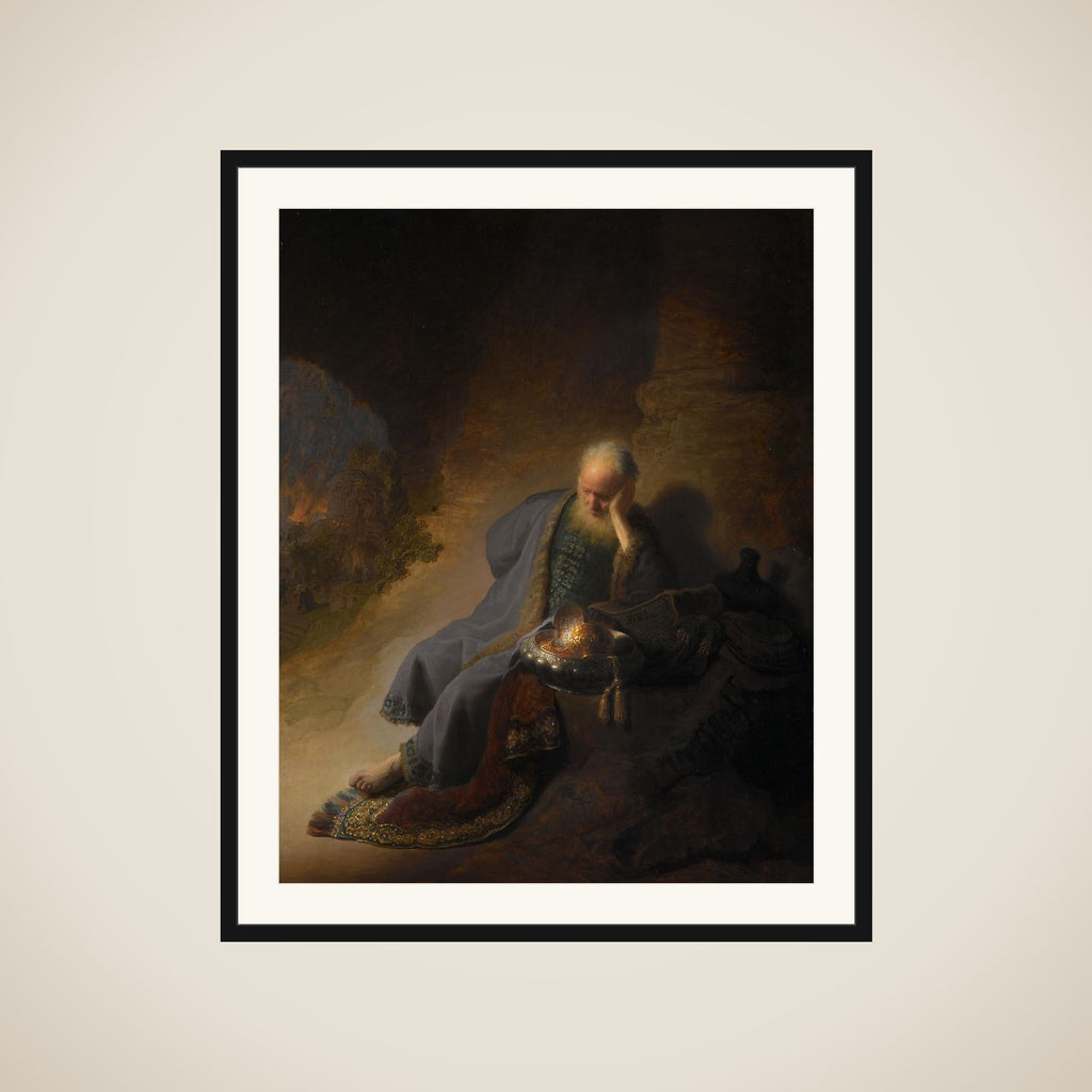 Jeremiah Lamenting the Destruction of Jerusalem framed
