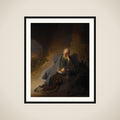 Jeremiah Lamenting the Destruction of Jerusalem framed