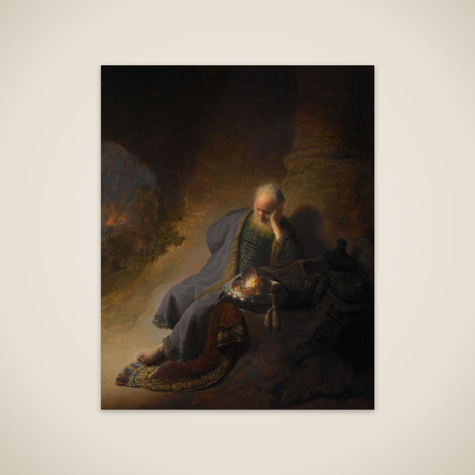 Jeremiah Lamenting the Destruction of Jerusalem unframed print