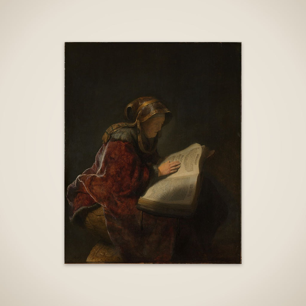 An old woman, probably Rembrandt's mother, Neeltgen Willemsdr van Zuydtbroeck (d 1640), apparently in the guise of the prophetess Anna unframed print